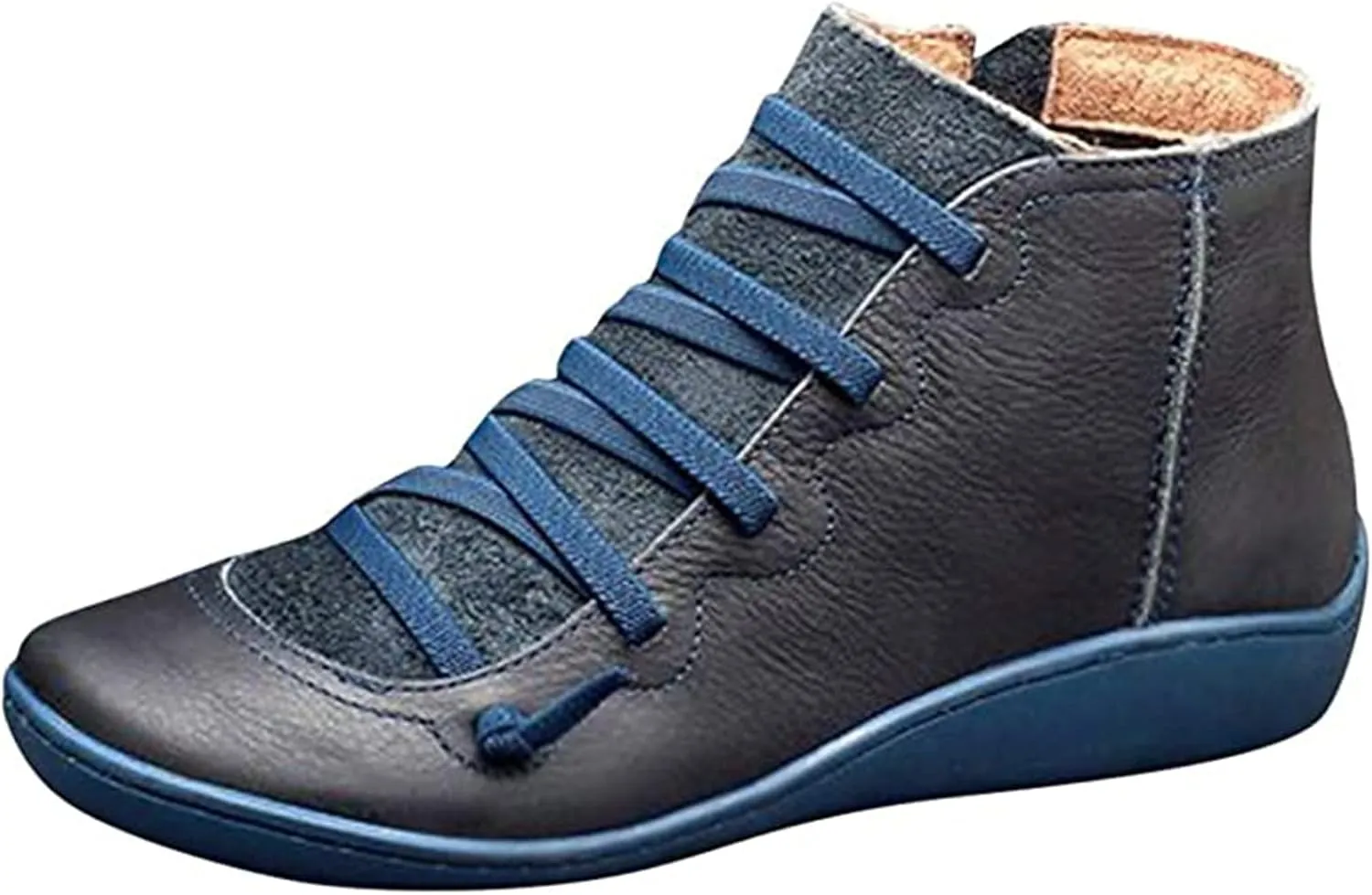 Lausiuoe Boots For Women Ankle Booties Sexy Fashion Casual Dressy Wide Width Comfortable Elegant Flat Western Booties