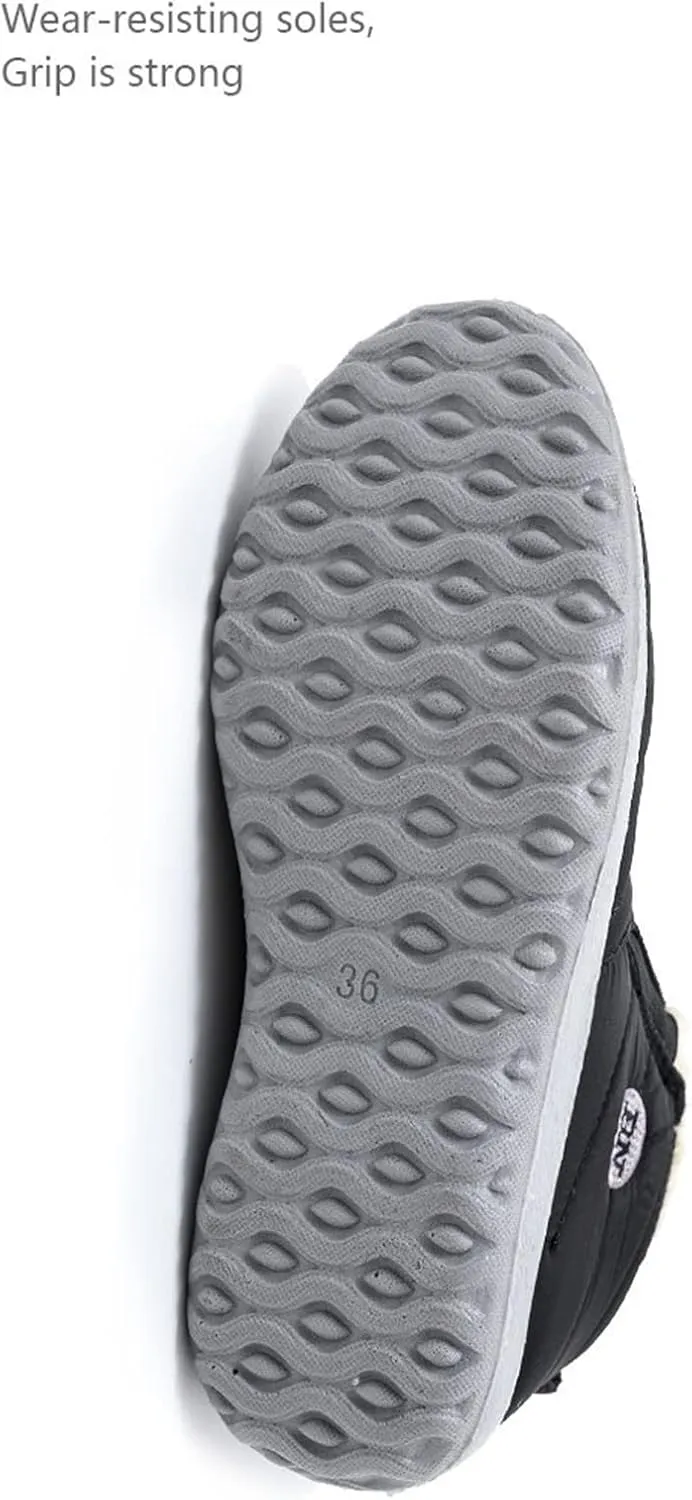 Lausiuoe Snow Boots For Women Waterproof Insulated Non Slip Winter Fur Lining Comfortable Outdoor Ankle Booties Shoes
