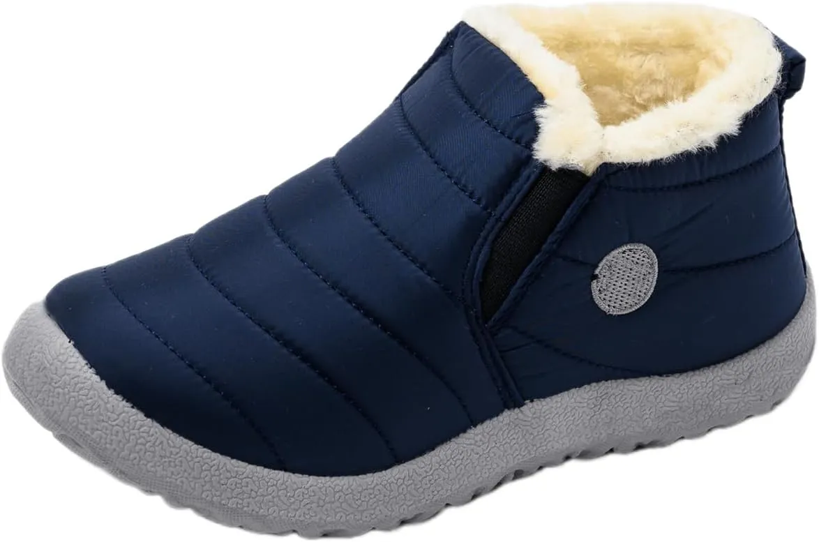Lausiuoe Snow Boots For Women Waterproof Insulated Non Slip Winter Shoes Slip On Ankle Booties Fur Lined Outdoor Sneakers