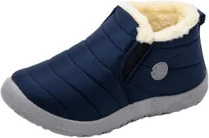 Lausiuoe Snow Boots For Women Waterproof Insulated Non Slip Winter Shoes Slip On Ankle Booties Fur Lined Outdoor Sneakers