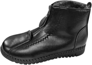 Leisure Women's Velvet Zipper Snow Boots Padded Plus Winter Low Shoes Women's Boots Womens Warm Snow Boots Size 8