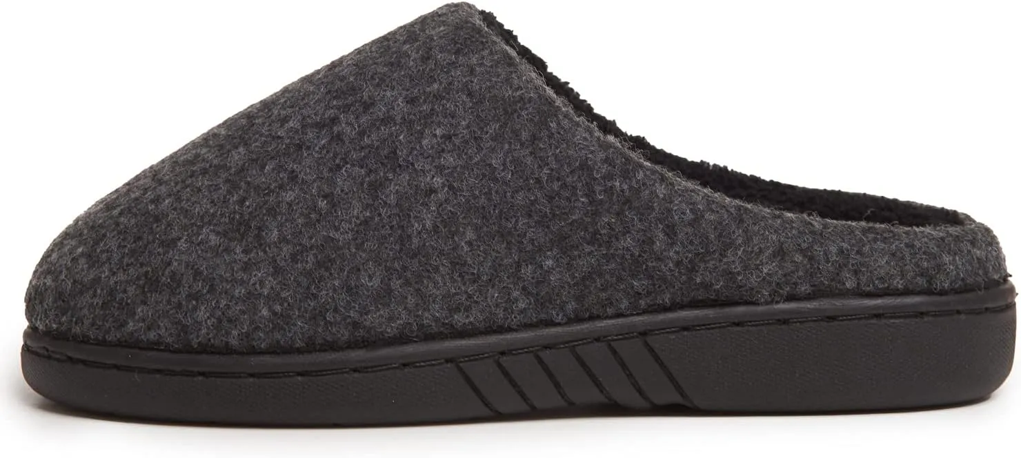 Lucky Brand Boy's Faux Wool Clog Slippers with Memory Foam