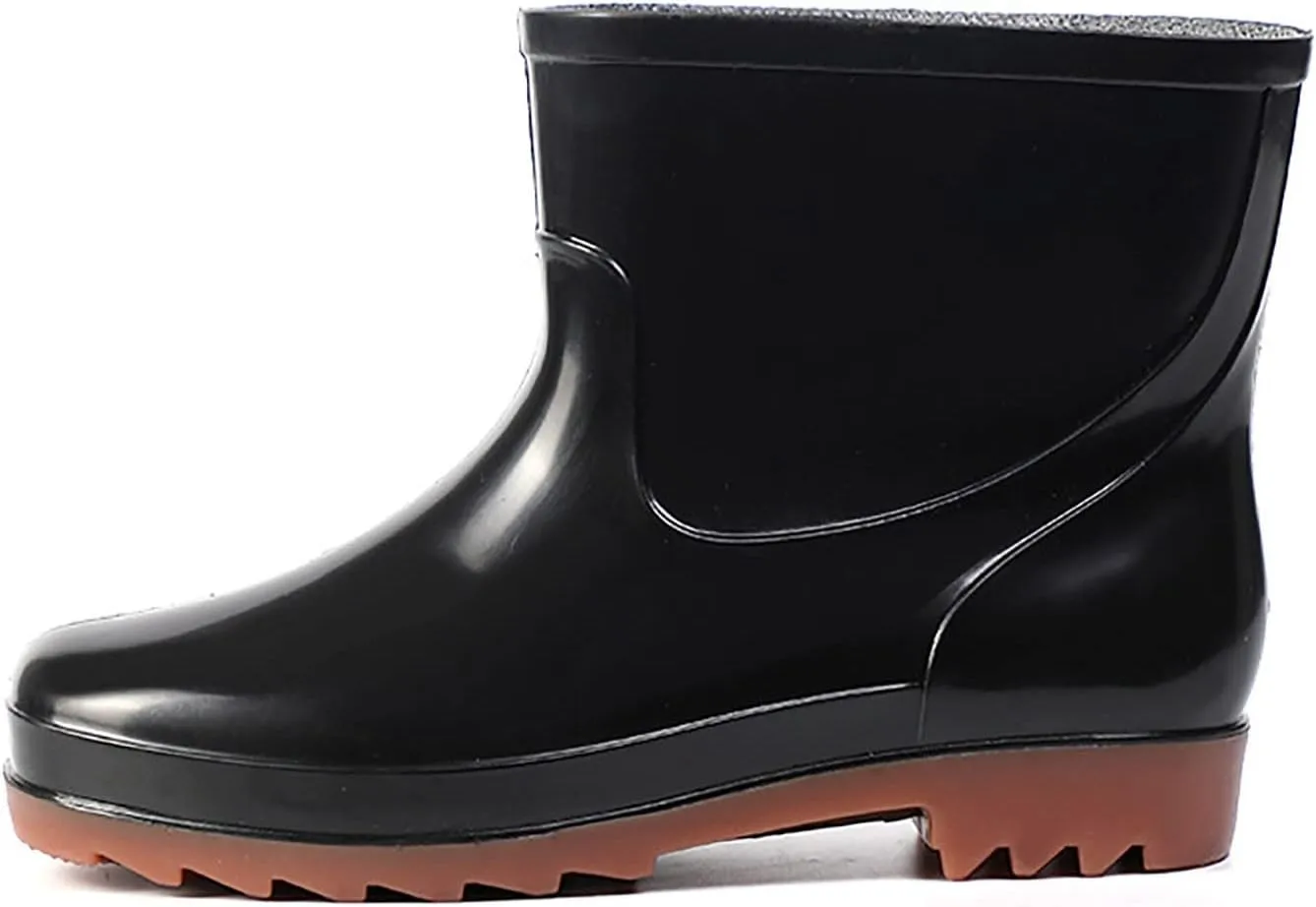 Man Short Rubber Rainboots Rubber Boots For Garden Man Rain Footwear Rain Shoes Winter Hoodies Men, 7.5
