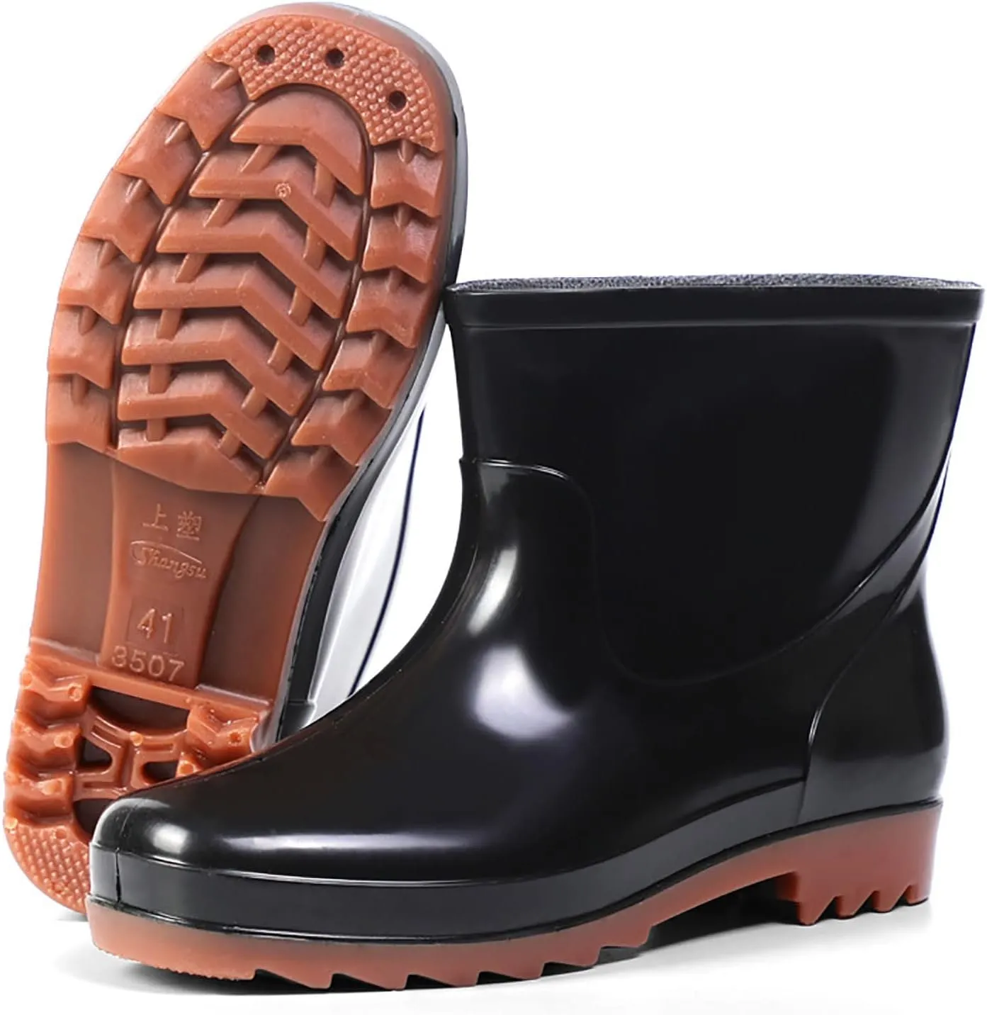 Man Short Rubber Rainboots Rubber Boots For Garden Man Rain Footwear Rain Shoes Winter Hoodies Men, 7.5