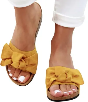 Masbird Sandals for Women Summer 2021 Womens Sandals Open Toe Bowknot Flip Flops Slippers Casual Summer Beach Sandals