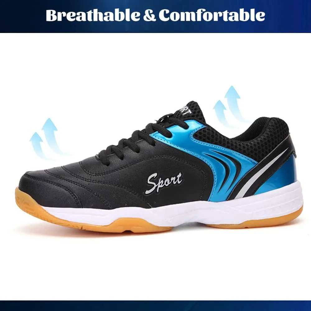 Maylrvjv Men's Badminton Shoes Lightweight Wear-Resistant Indoor Court Training Racketball Squash Tennis Athletic Shoes