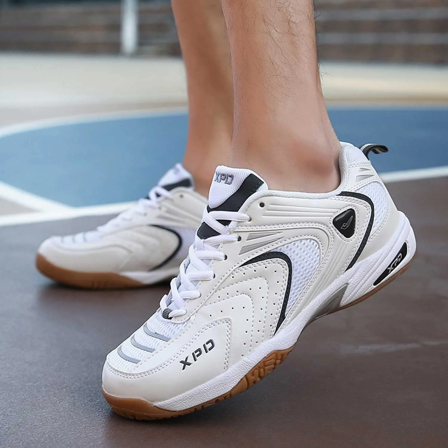Maylrvjv Men's Badminton Shoes Lightweight Wear-Resistant Indoor Court Training Racketball Squash Tennis Athletic Shoes