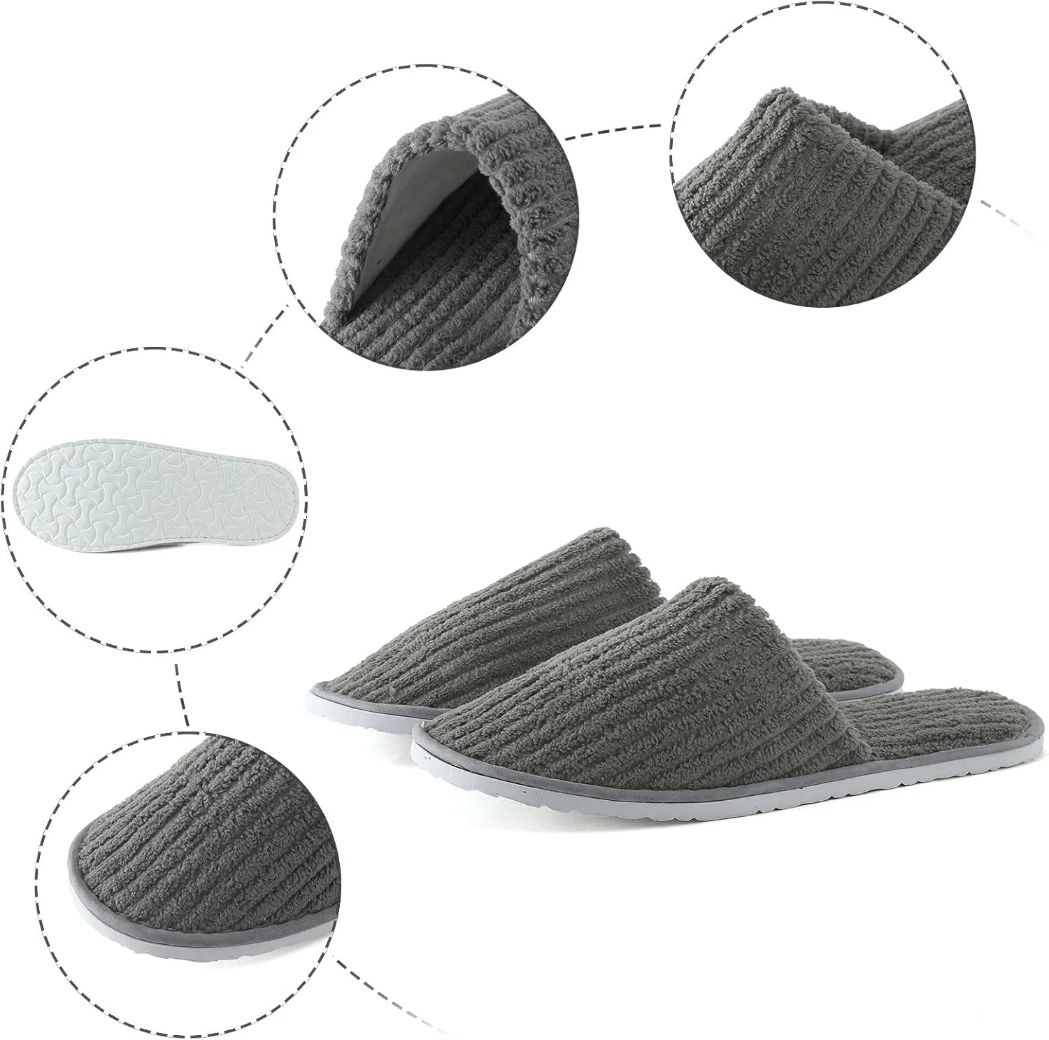 Men And Women Disposable Slippers Hotel Home Stay Coral Velvet Antiskid Sole Cute Womens Slippers with Hard