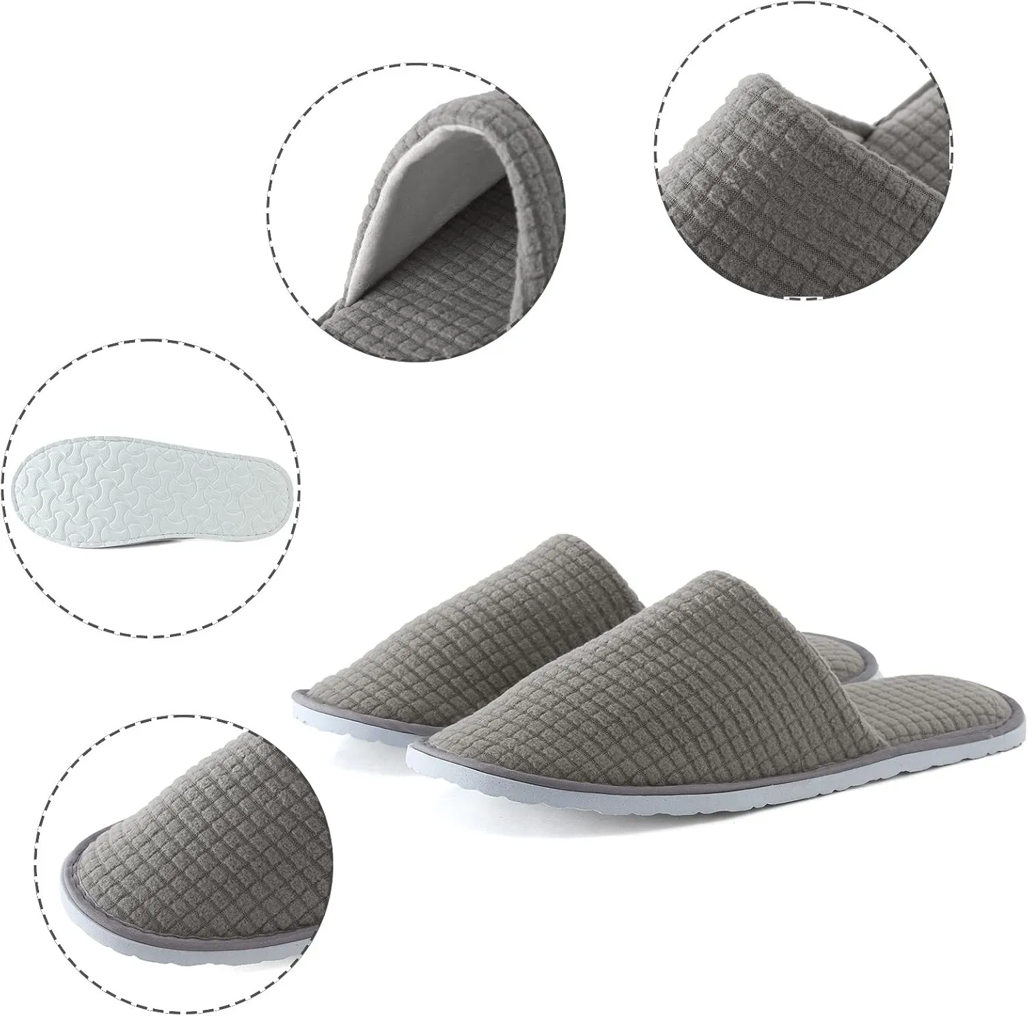 Men And Women Disposable Slippers Hotel Home Stay Coral Velvet Antiskid Sole Cute Womens Slippers with Ribbon