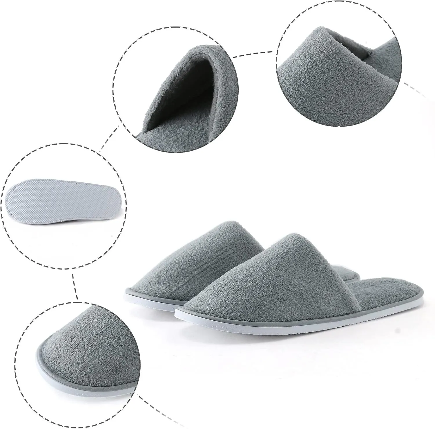 Men And Women Disposable Slippers Hotel Home Stay Coral Velvet Antiskid Sole Disposable Fuzzy Slipper for Women
