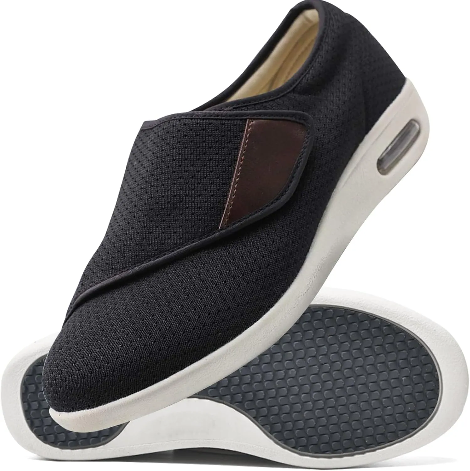 Men's Diabetic Shoes Slip On Casual Shoes Extra Wide Walking Shoes for Edema Hook Loop Recovery Casual Shoes for Swollen Feet Running Walking Slip On Sneakers