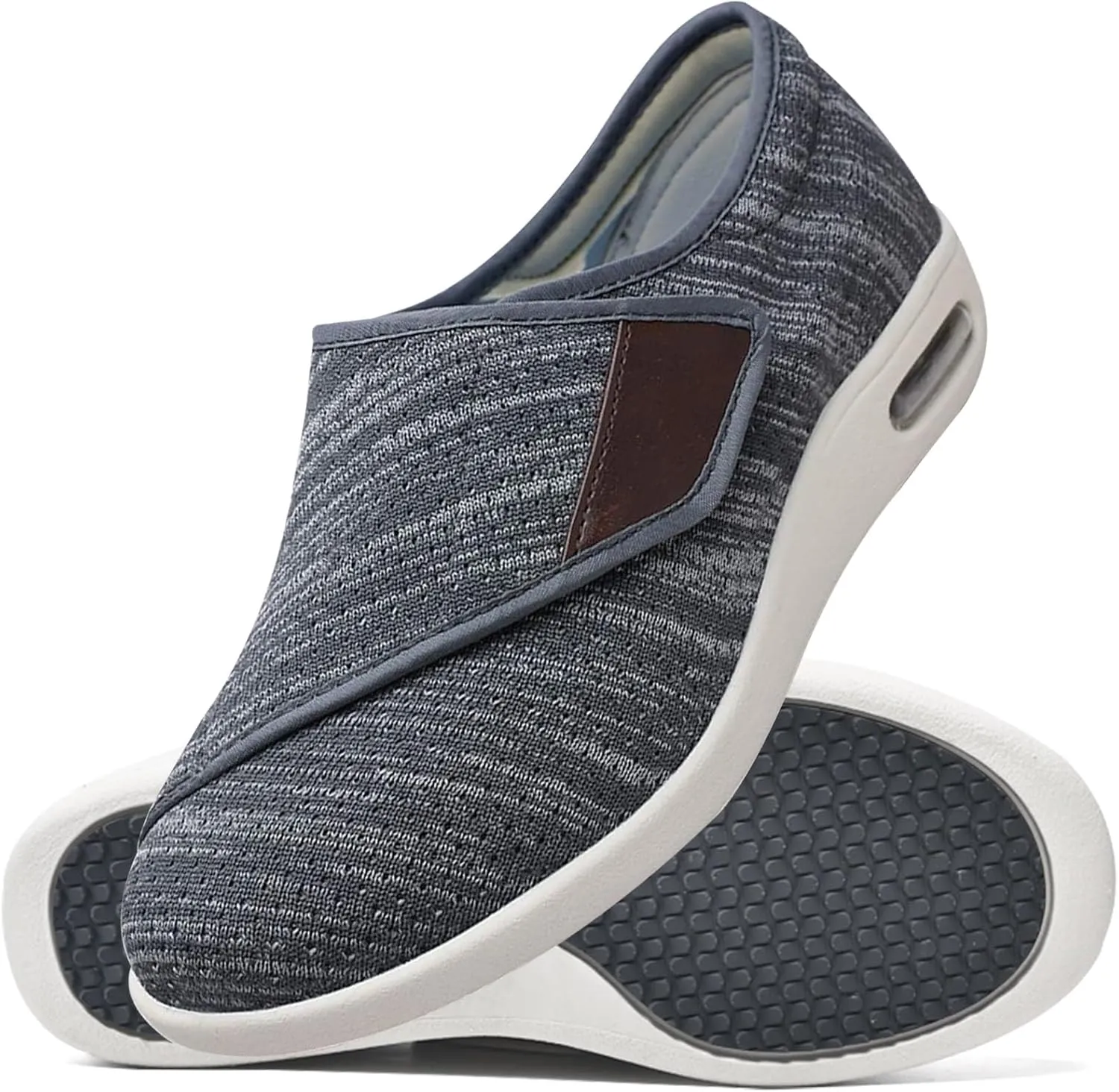 Men's Diabetic Shoes Slip On Casual Shoes Extra Wide Walking Shoes for Edema Hook Loop Recovery Casual Shoes for Swollen Feet Running Walking Slip On Sneakers