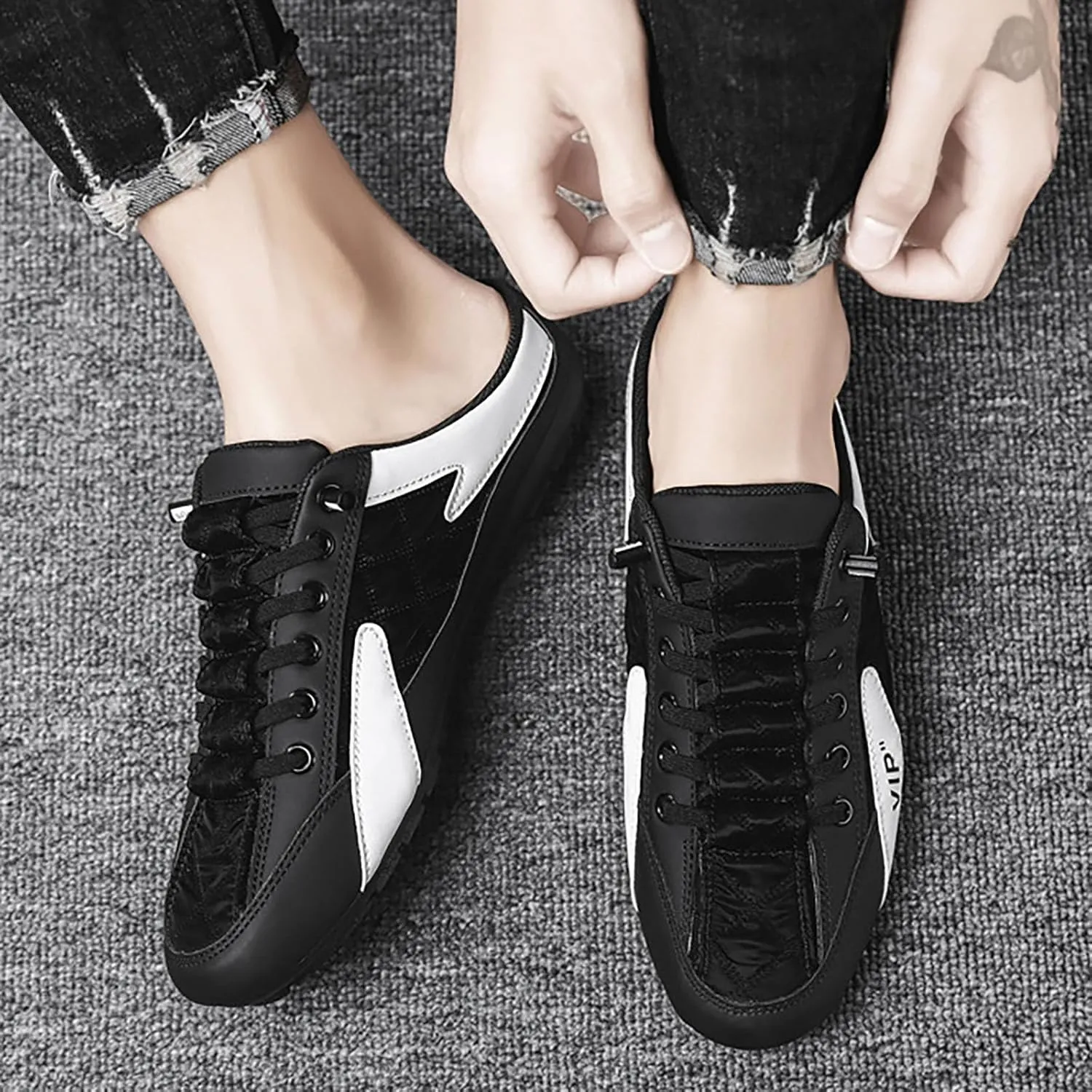 Men's Slip on Shoes Lightweight Mules Anti Slip Sneakers Comfortable Workout Shoes for Work Driving Other Occasions