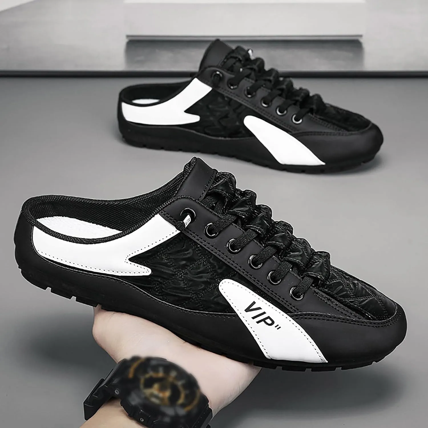Men's Slip on Shoes Lightweight Mules Anti Slip Sneakers Comfortable Workout Shoes for Work Driving Other Occasions