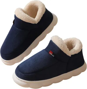 Men's Winter Warm Boot Slippers Fleece Lined Cotton Slippers Memory Foam Slippers Mens Memory Foam Slippers Size