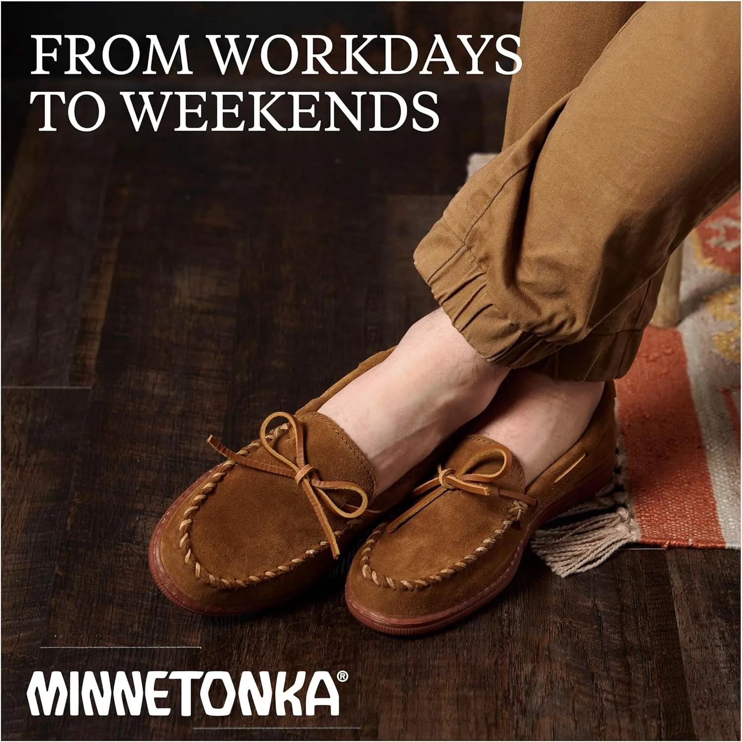 Minnetonka Men's Everyday Moc Suede Moccasin Loafers