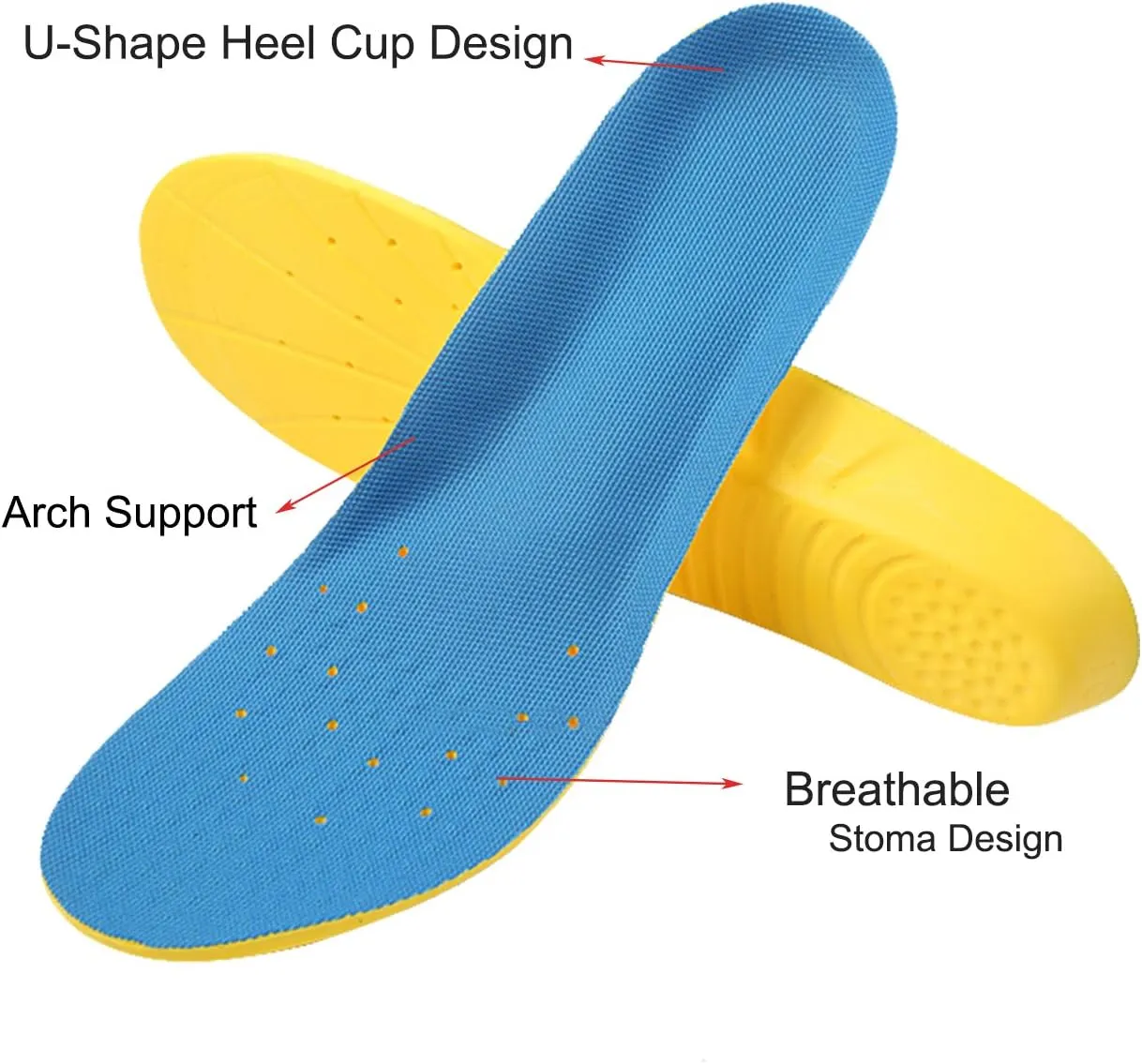 Shoe Insoles, Orthotic Insoles, Memory Foam Insoles Providing Great Shock Absorption and Cushion, Best Insoles for Men and Women for Everyday Use (M)