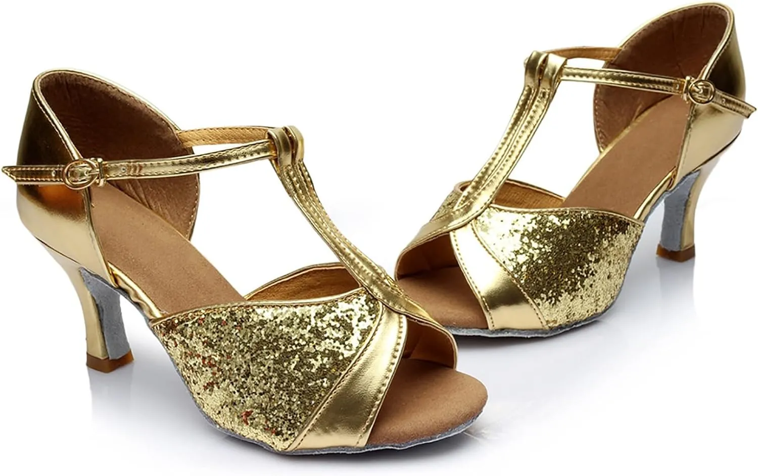 Silver High Heels for Women Latin Dance Shoes Ballroom Tango Open Toe Heels Performence Party Dancing Shoes
