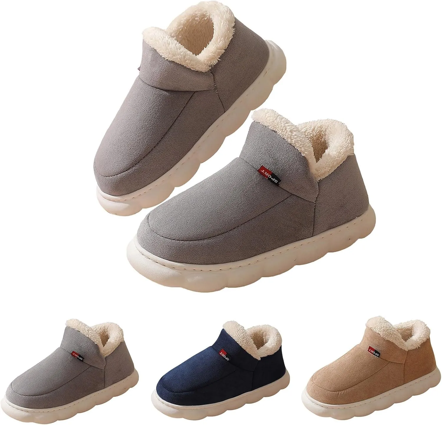 Slippers for Women Fashion Fuzzy Slippers Indoor Thickened For Non-Slip Warm House Shoes Indoor Outdoor Warm Slippers