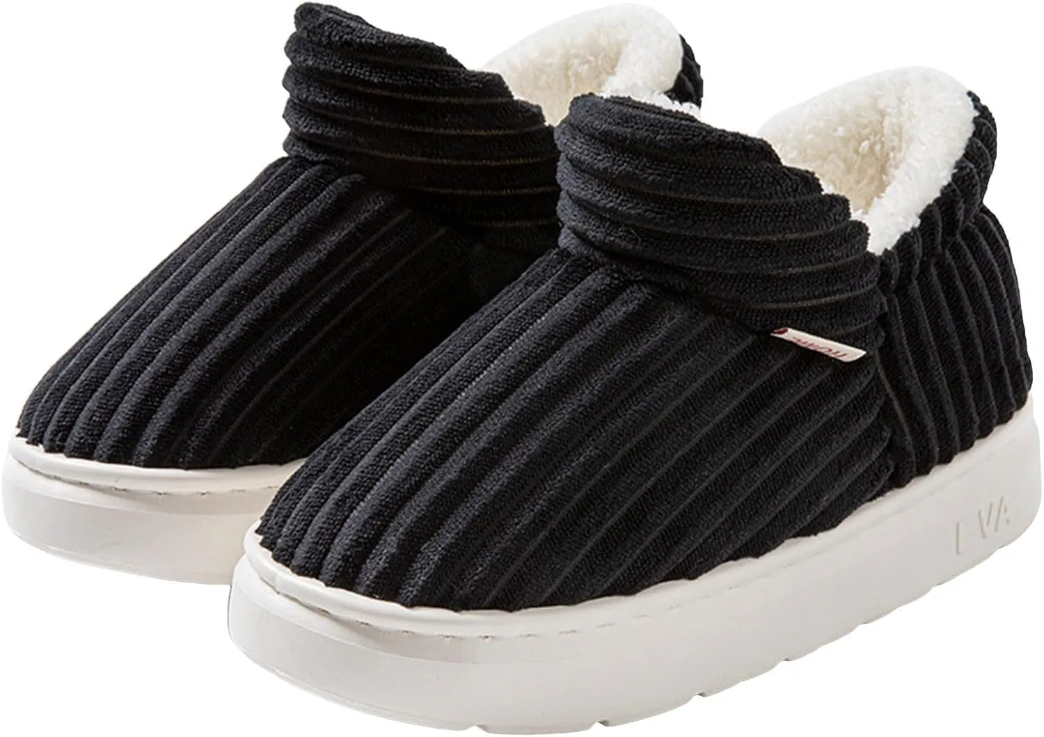 Slippers for Women Men Memory Foam Fuzzy House Slippers Bedroom Non-Slip Warm Fluffy Plush Slippers with Arch Support