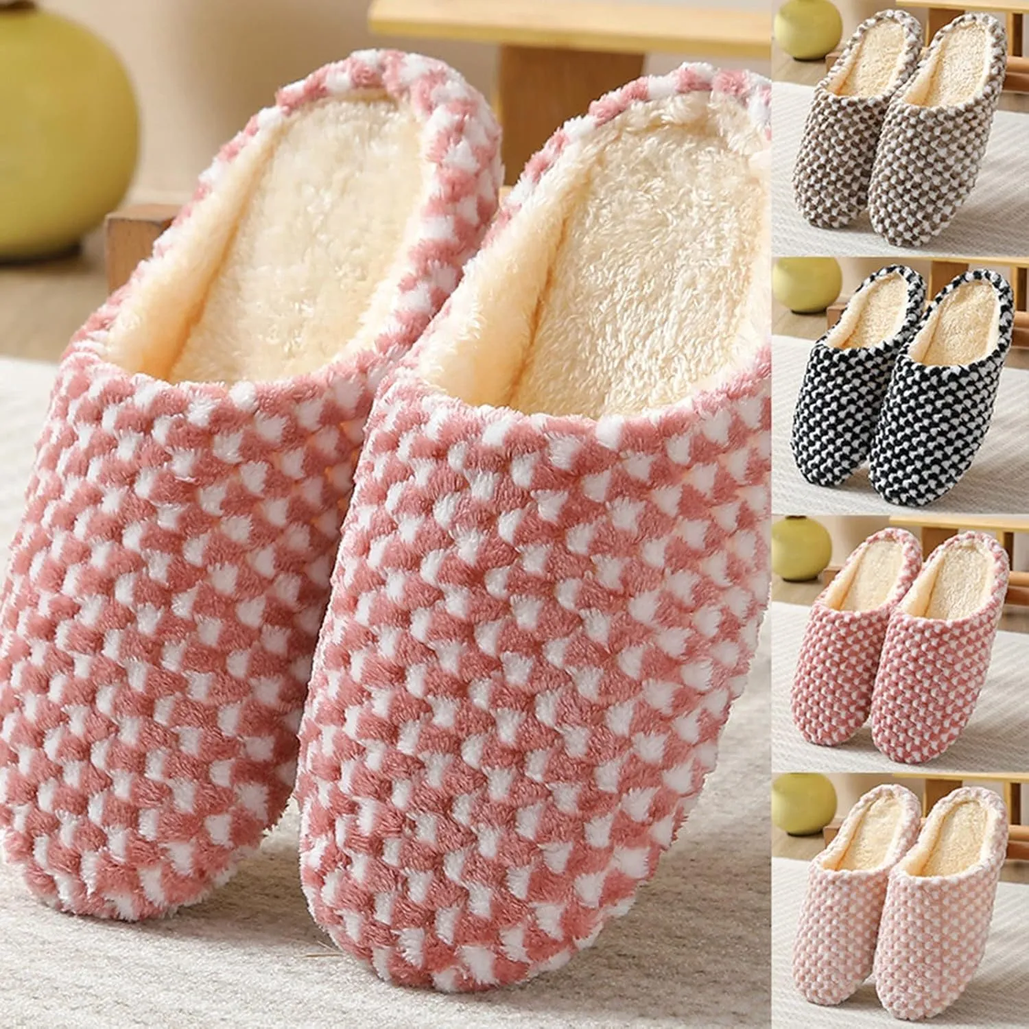 Slippers for Women, Women's House Slippers Warm Cozy Lightweight Bedroom Slippers Memory Foam Fuzzy Slippers Indoor