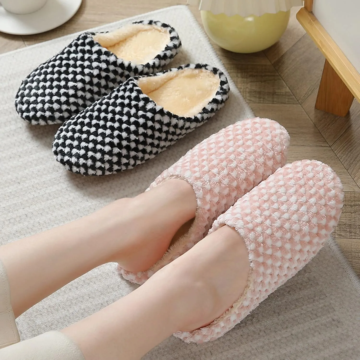 Slippers for Women, Women's House Slippers Warm Cozy Lightweight Bedroom Slippers Memory Foam Fuzzy Slippers Indoor