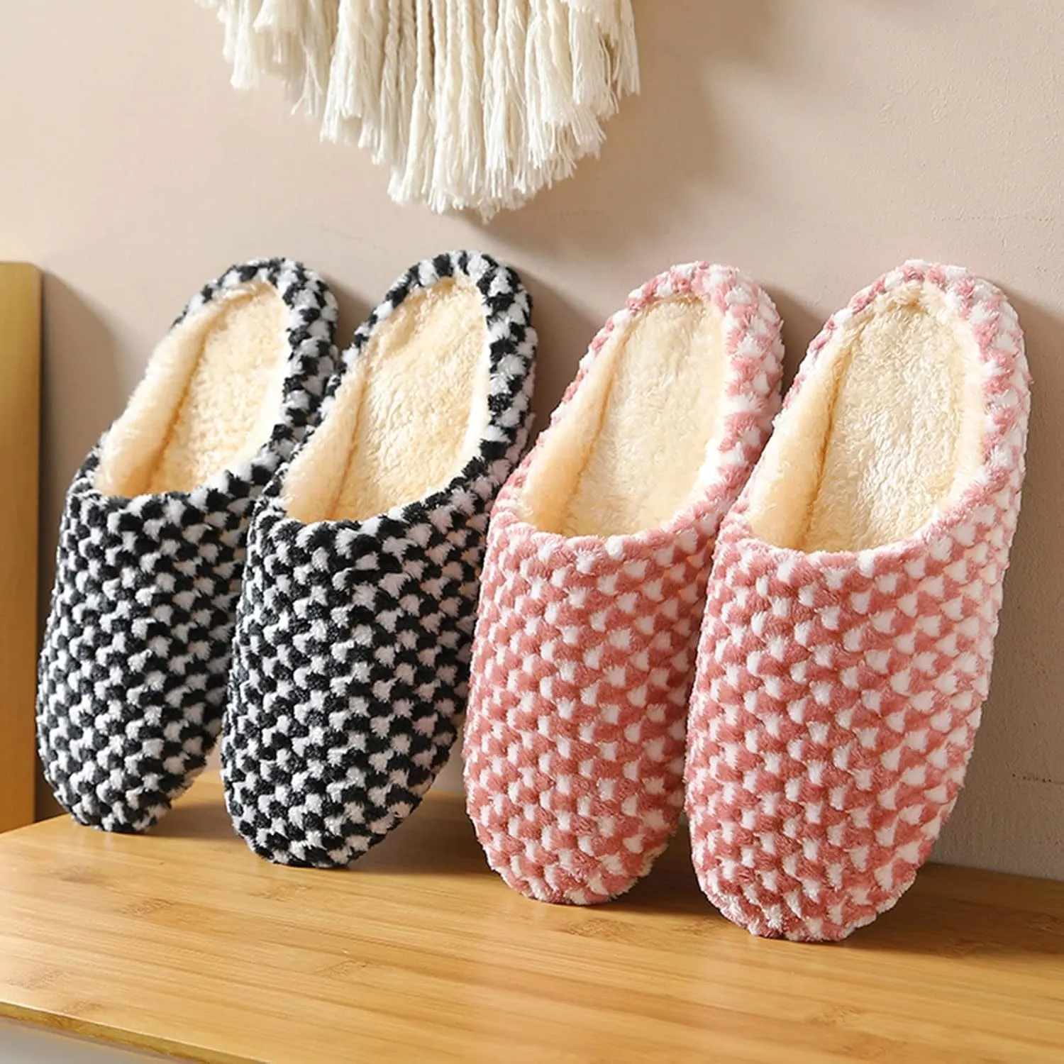 Slippers for Women, Women's House Slippers Warm Cozy Lightweight Bedroom Slippers Memory Foam Fuzzy Slippers Indoor
