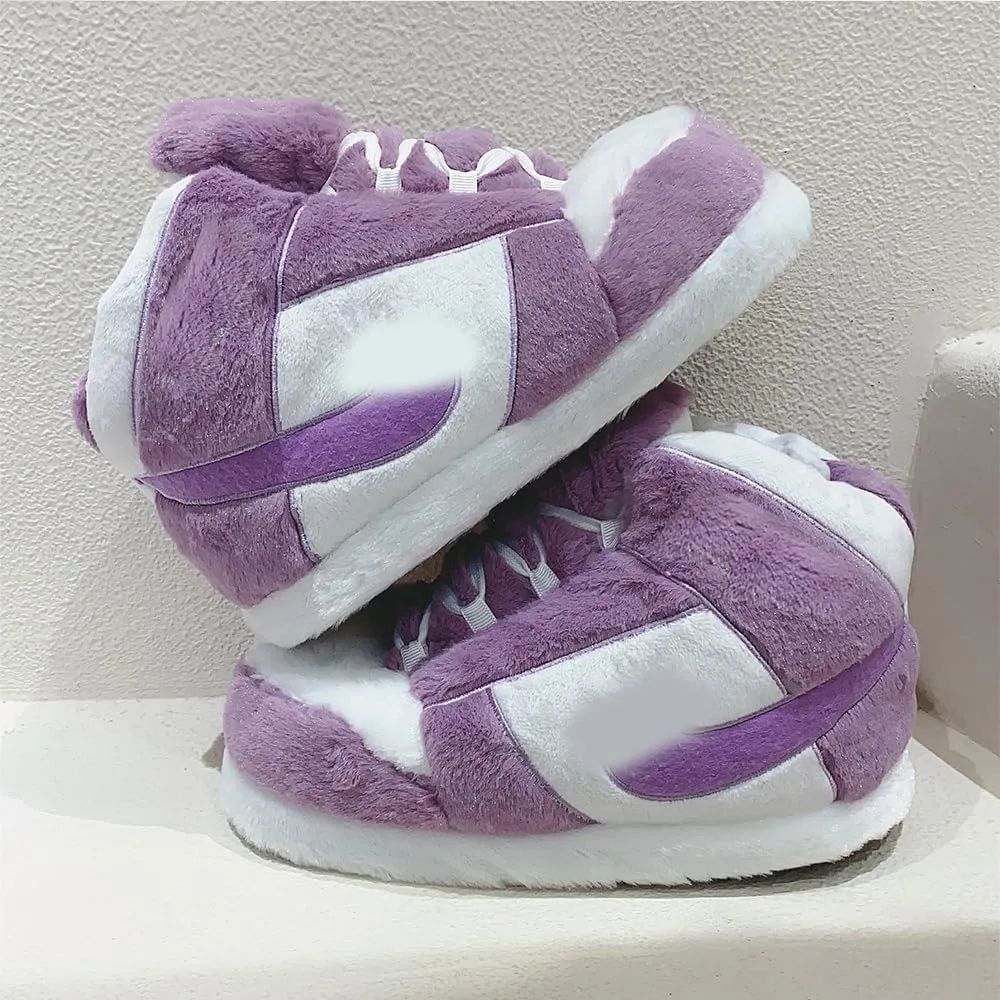 Sneaker Slippers Non Slip Sole Indoor House Plush Slippers Unisex Indoor Floor Cotton Shoes