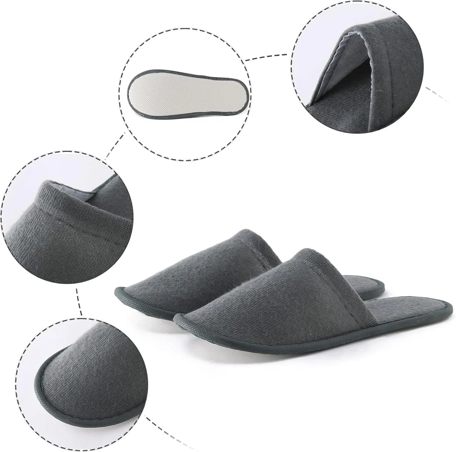 Unisex Disposable Slippers Non-Slip Washable Home Slippersf or Women and Men Hotel Guests Party Travel Spa Slippers