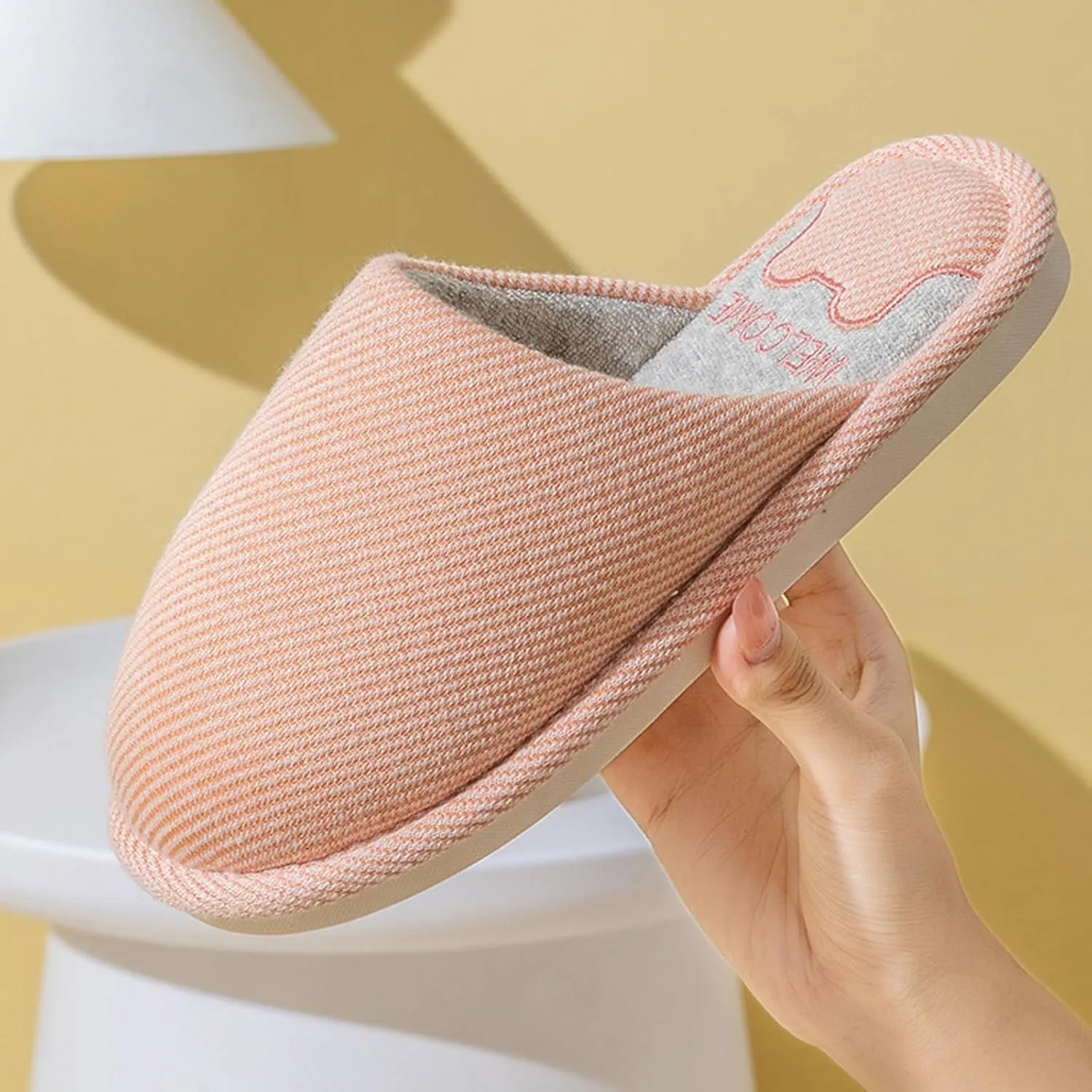 Unisex Home Slippers Fall Winter Anti-slip Shoes Comfy Soft Indoor Bedroom Slides Cozy House Slippers for Women Men