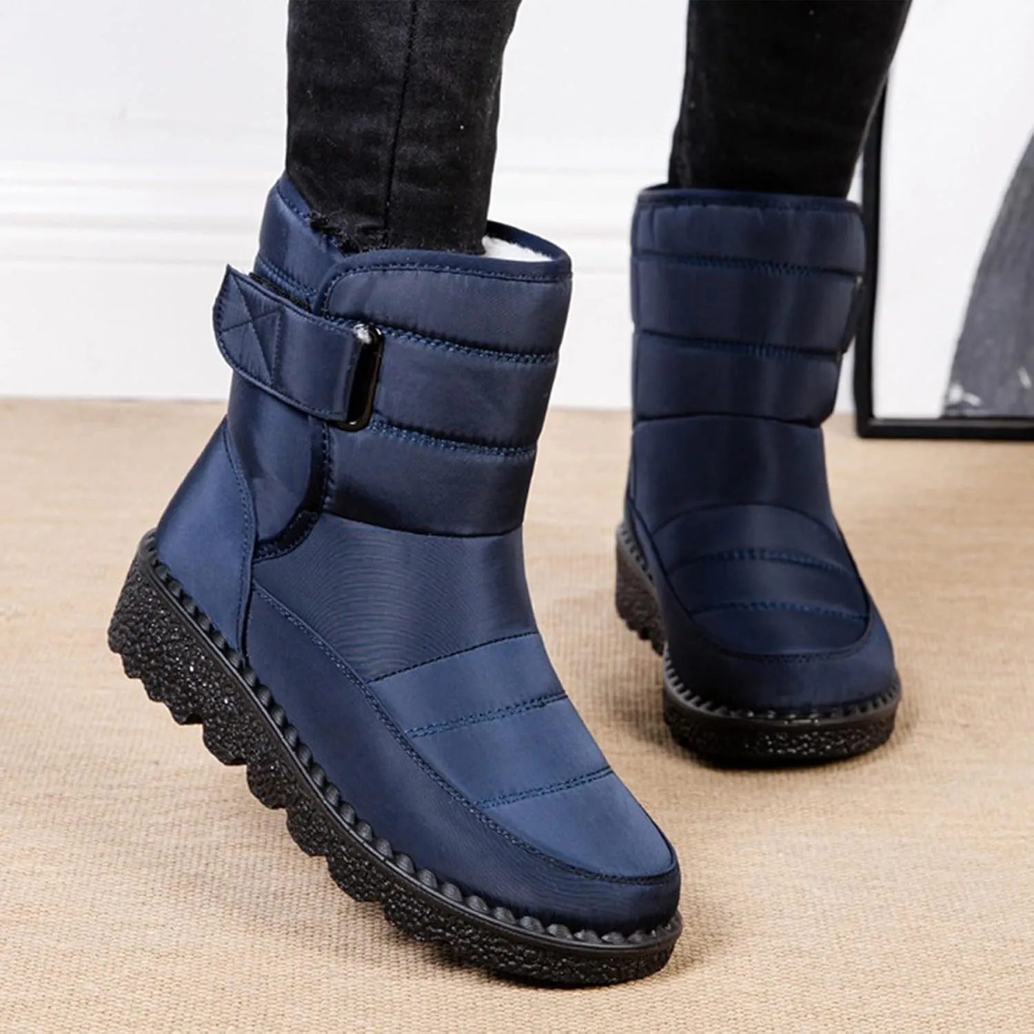 Water Proof Insulated Snow Boots for Women Thickened Warm Fleece Winter Boots Outdoor Non Slip Walking Boots