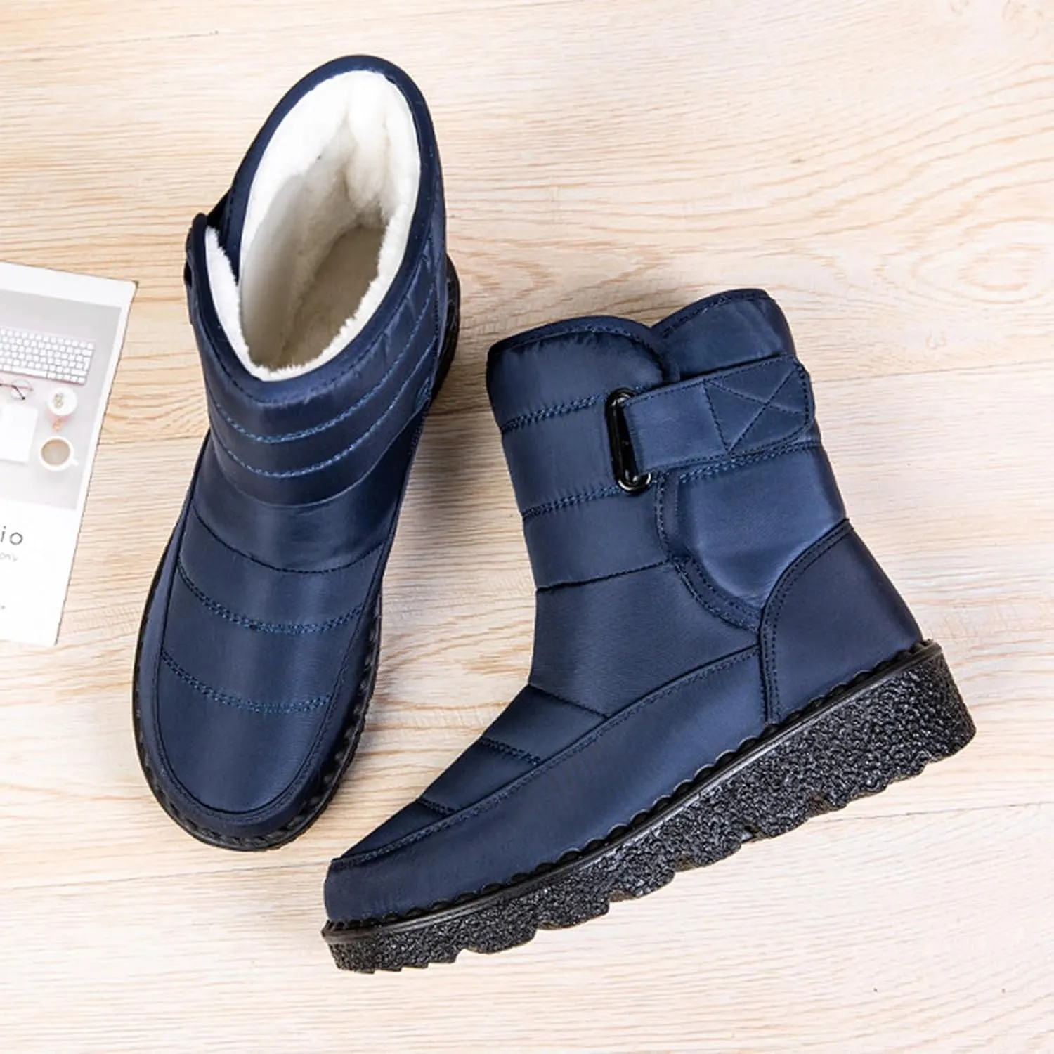 Water Proof Insulated Snow Boots for Women Thickened Warm Fleece Winter Boots Outdoor Non Slip Walking Boots