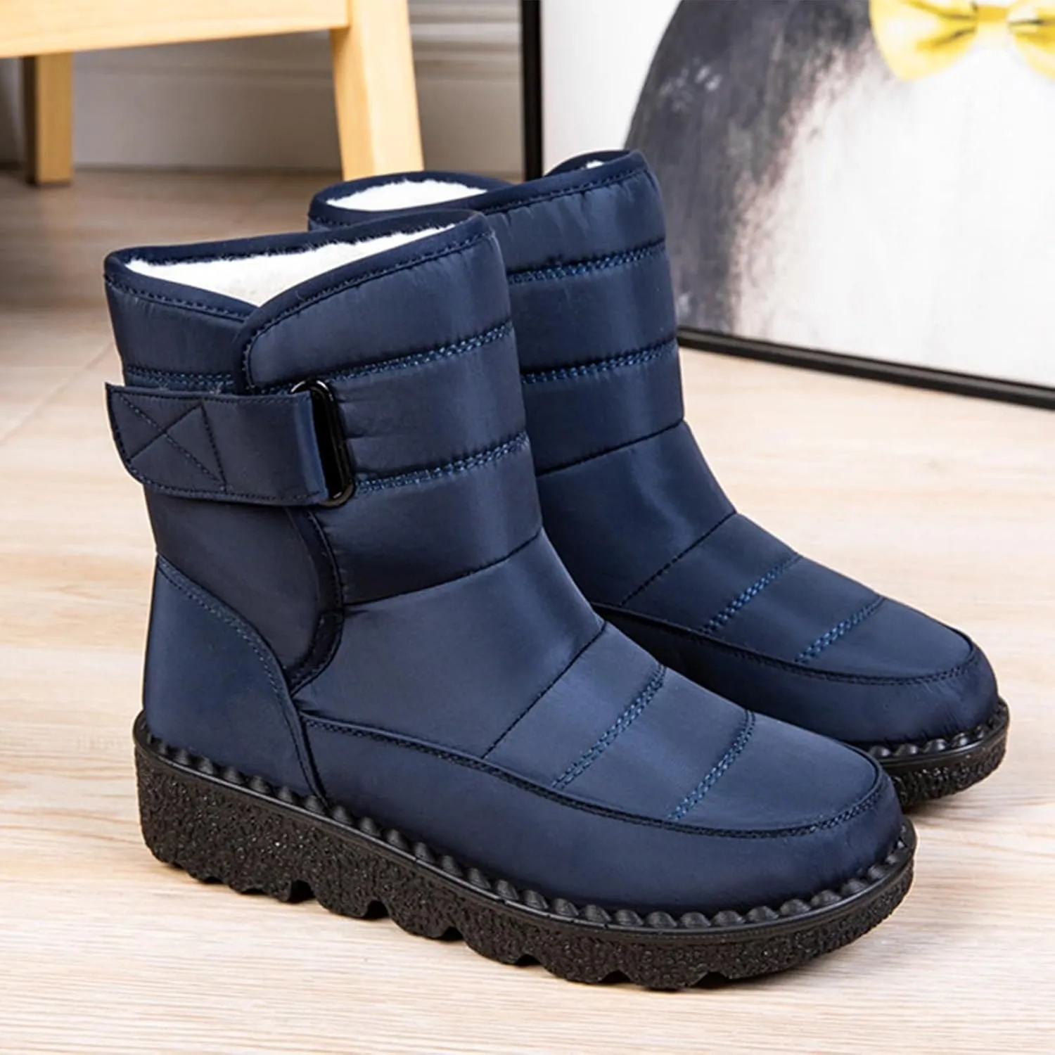 Water Proof Insulated Snow Boots for Women Thickened Warm Fleece Winter Boots Outdoor Non Slip Walking Boots