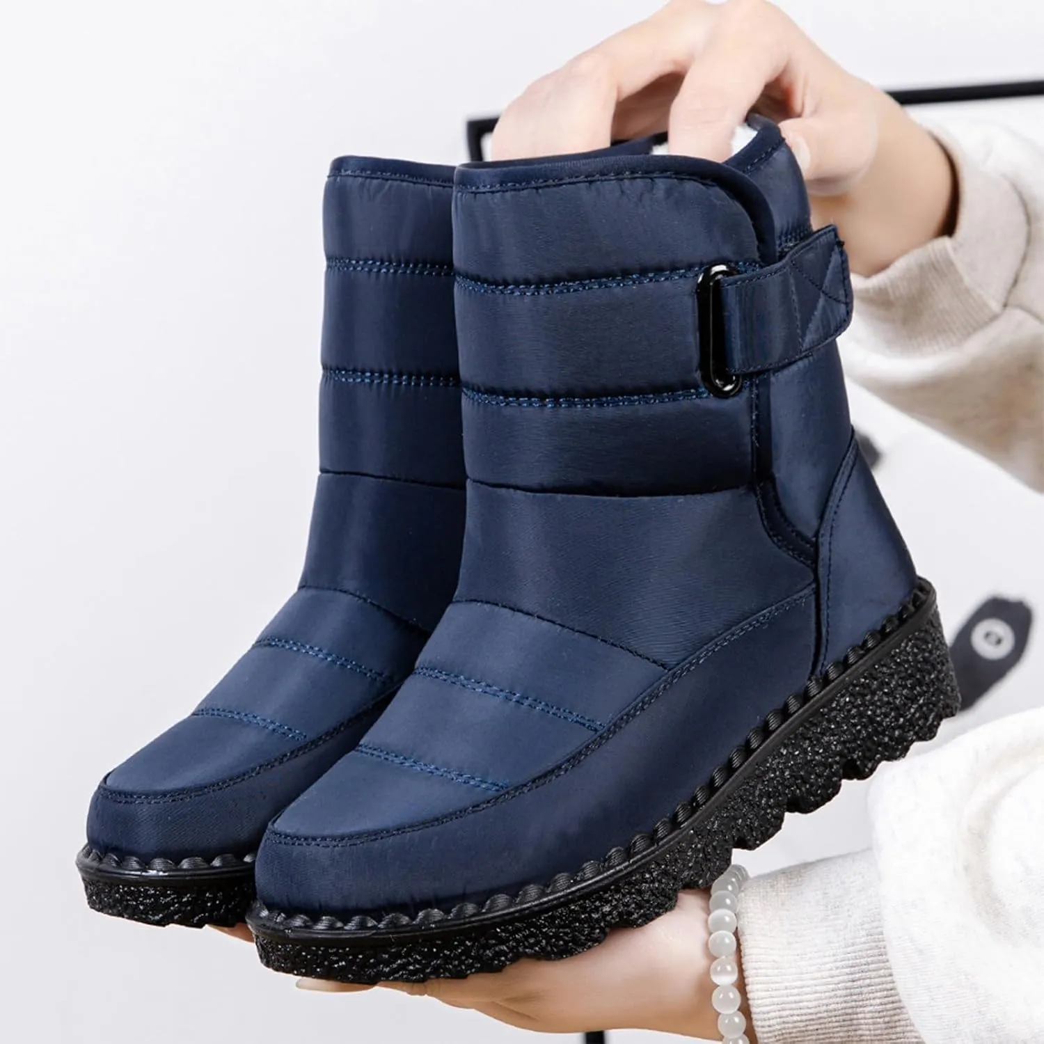 Water Proof Insulated Snow Boots for Women Thickened Warm Fleece Winter Boots Outdoor Non Slip Walking Boots