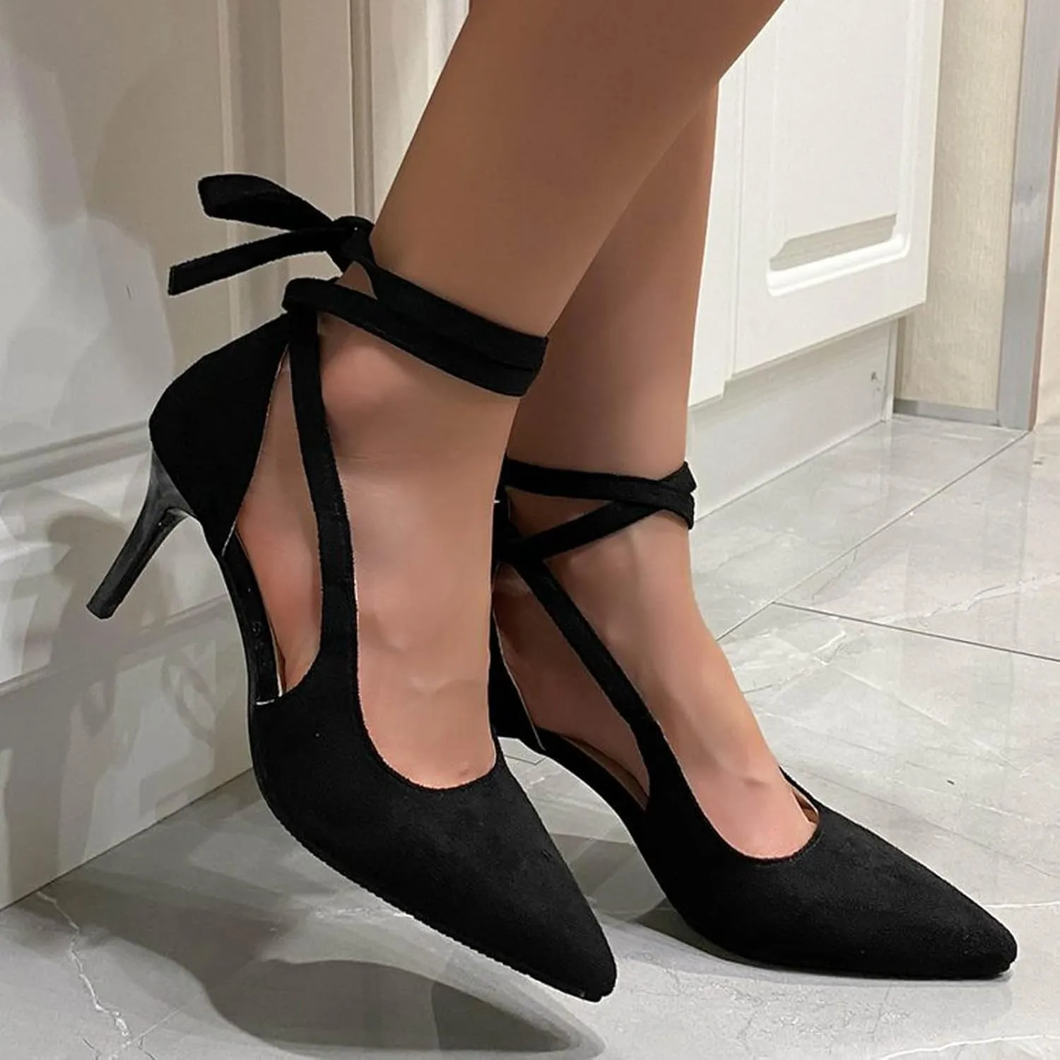 Wedding Sandals For Bride Ladies Strappy Stiletto High Heels Fashionable Solid Color Versatile Cool High Heels Sexy Comfort Strappy Dress Shoes Wedding Bridal Pumps Sandals
