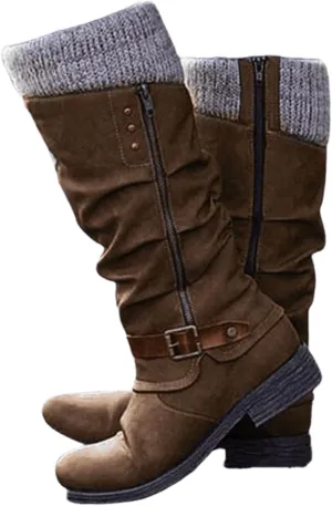 Winter Boots For Women 2022 Trendy Lace up Mid Calf Combat Riding Military Boots Closed Toe Side Zipper Platform Booties