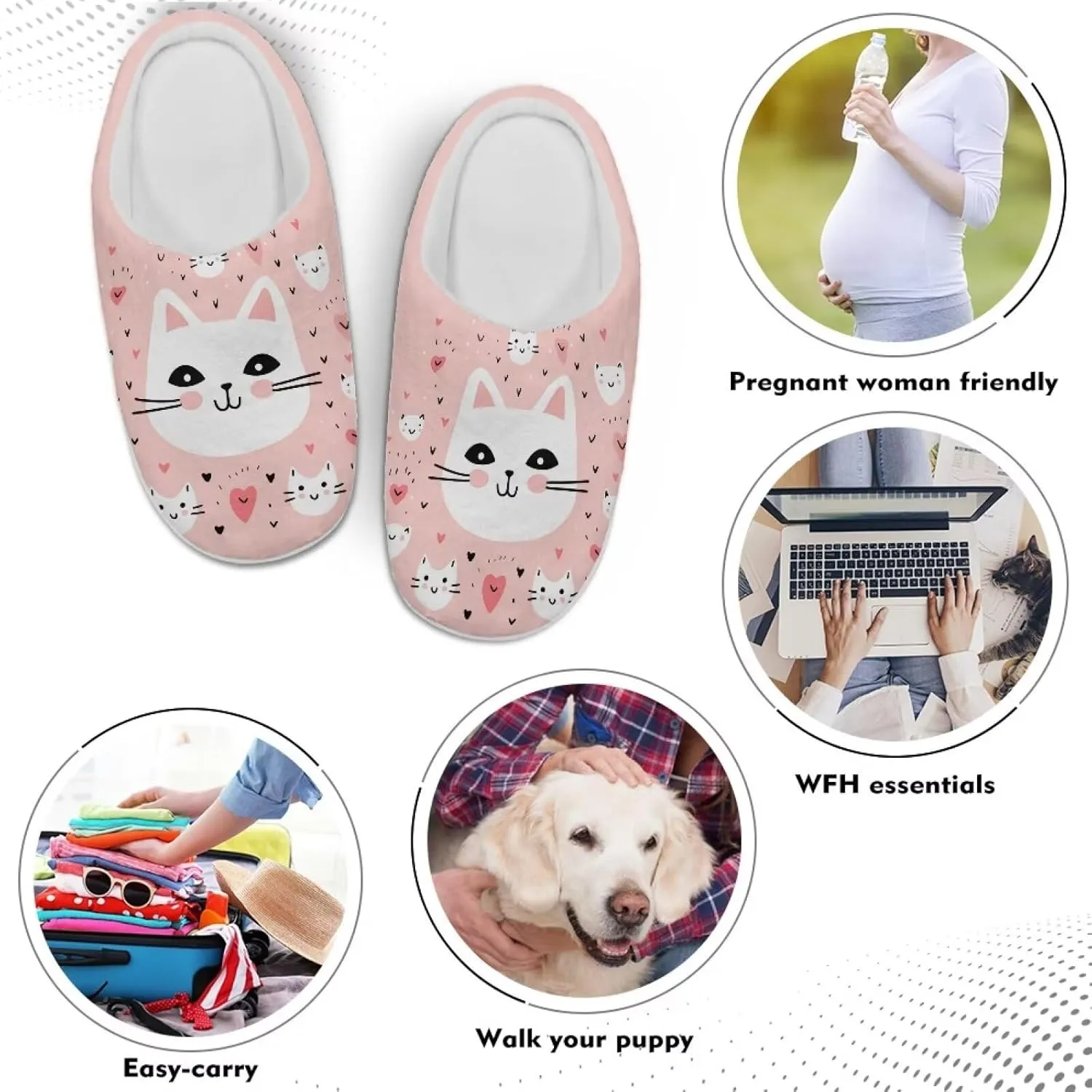 Women Fuzzy Fluffy Faux Fur Slippers Memory Foam Indoor House Shoes