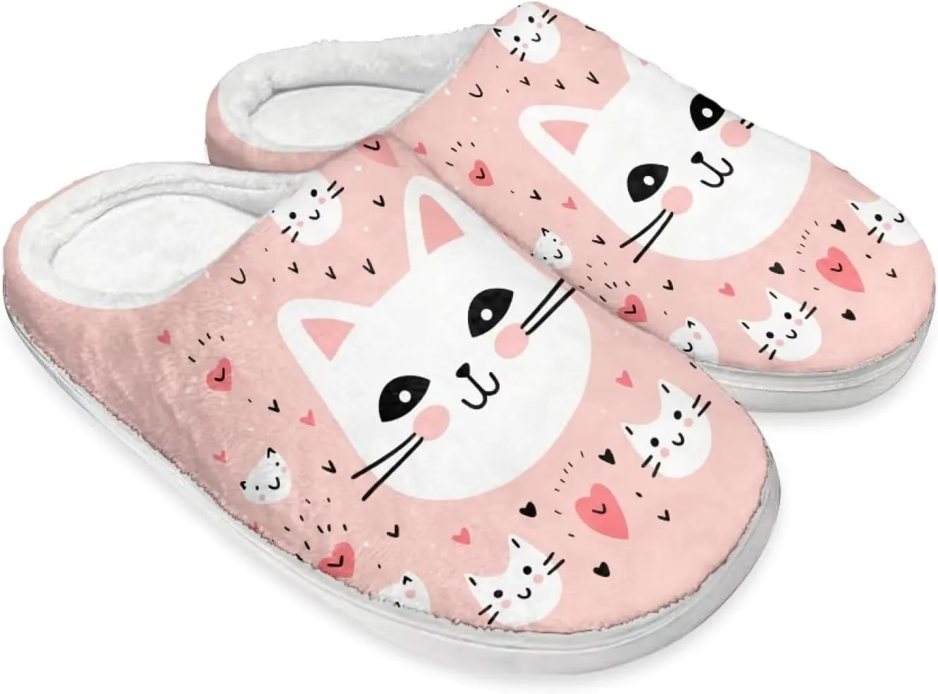 Women Fuzzy Fluffy Faux Fur Slippers Memory Foam Indoor House Shoes