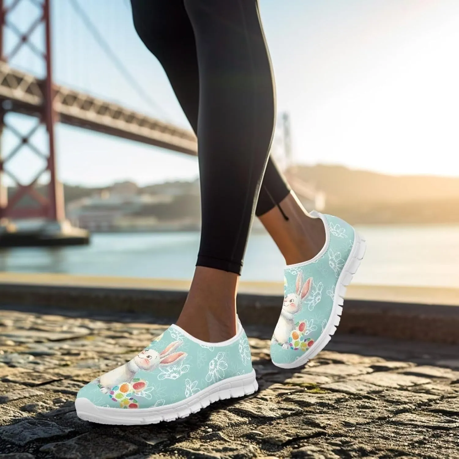 Women Slip On Walking Shoes Trendy Casual Shoes Novelty Workout Shoes