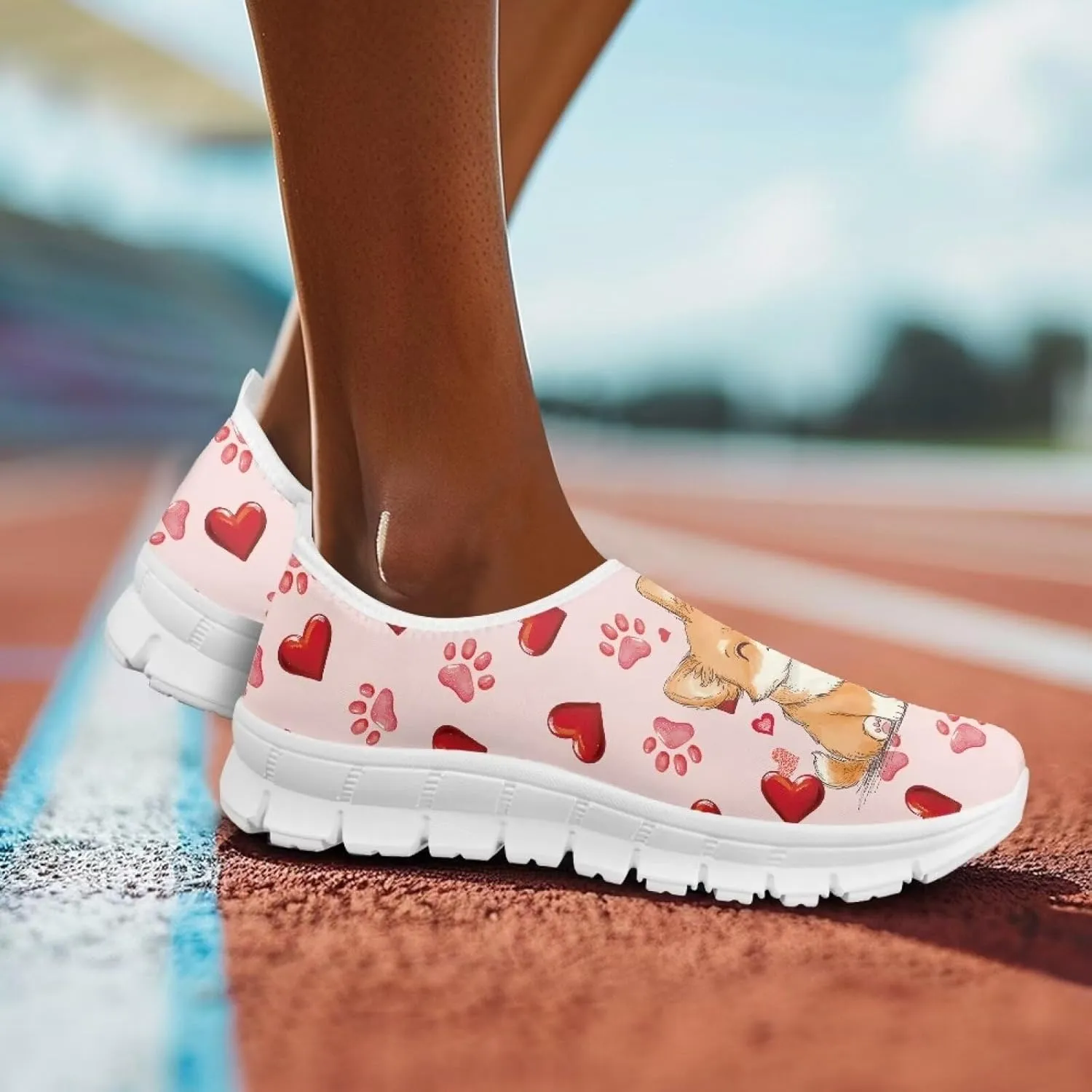 Women Slip On Walking Shoes Trendy Casual Shoes Novelty Workout Shoes