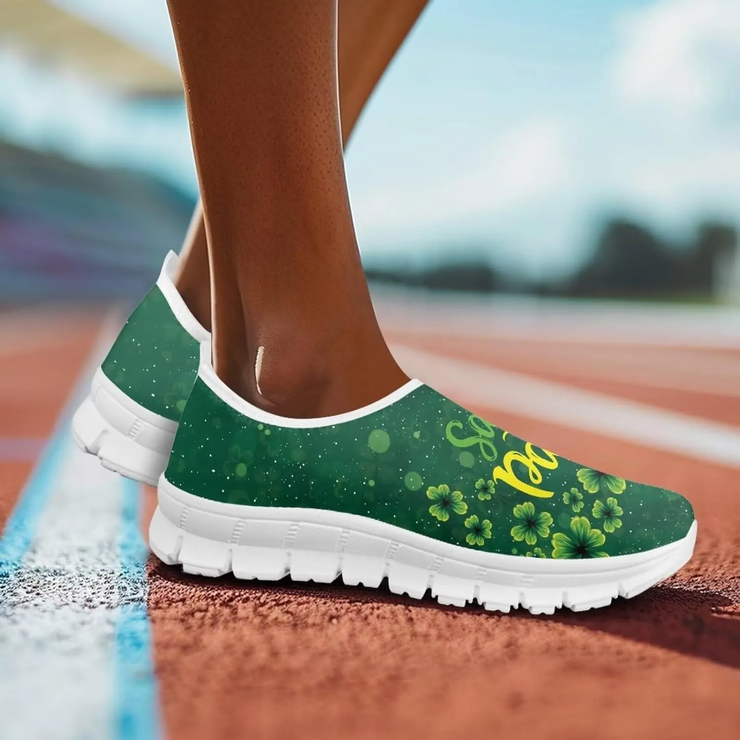 Women Slip On Walking Shoes Trendy Casual Shoes Novelty Workout Shoes
