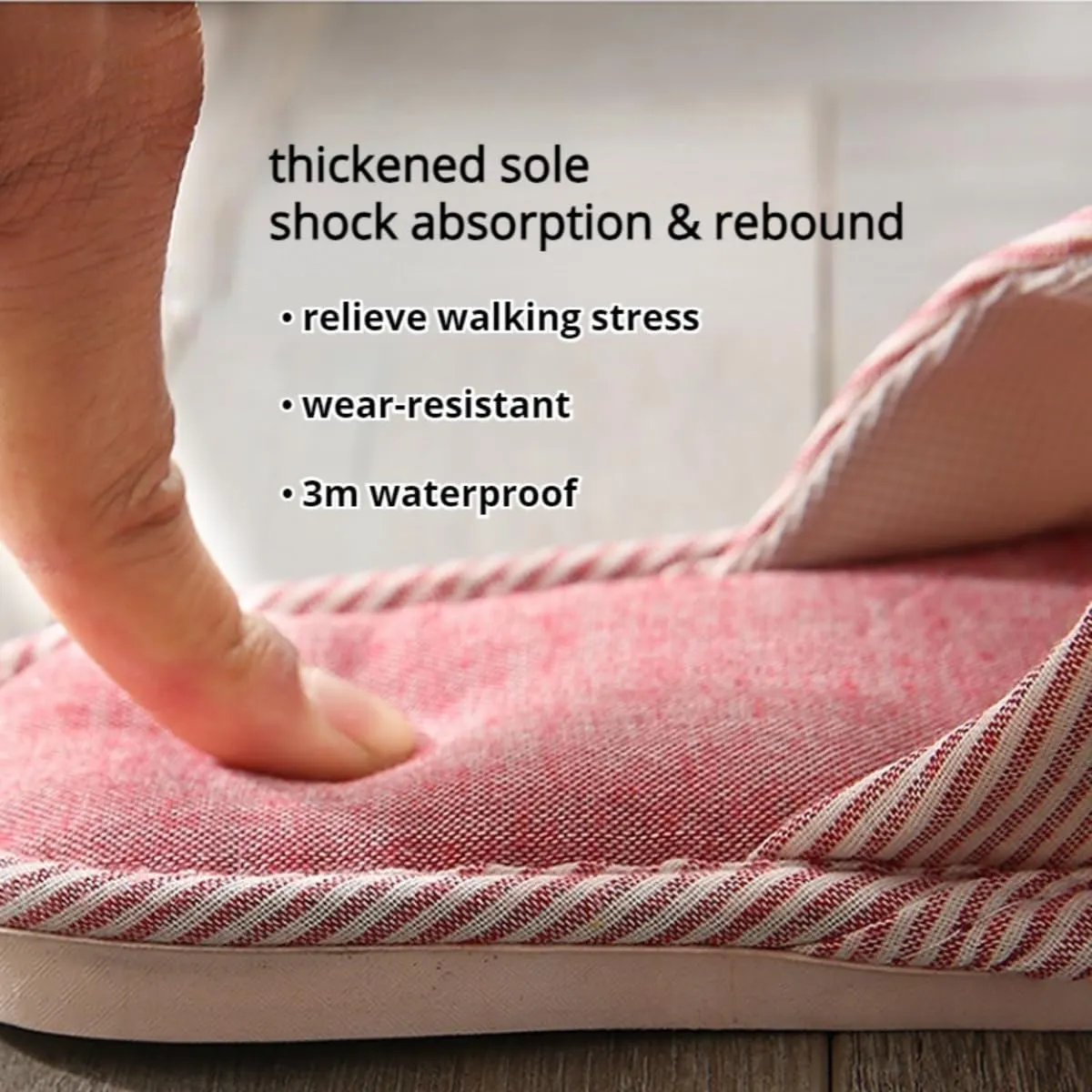 Women Slipper Open Toe House Slippers Soft Cotton and Soft-sole Slippers Bedroom Cozy Indoor Outdoor Home Slipper Slides for Women