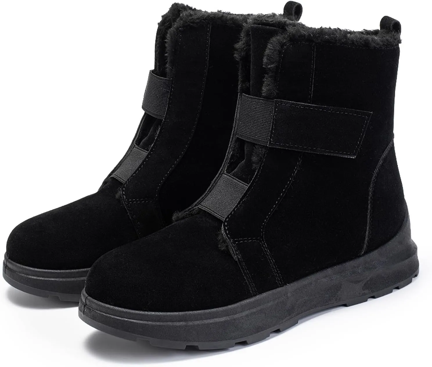 Women Snow Boots Winter Shoes Winter Warm Ankle Booties with Fur Lined Lining Outdoor Slip on Waterproof Short Boots