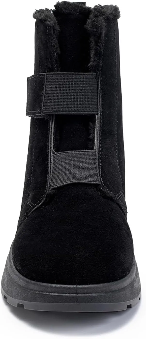 Women Snow Boots Winter Shoes Winter Warm Ankle Booties with Fur Lined Lining Outdoor Slip on Waterproof Short Boots