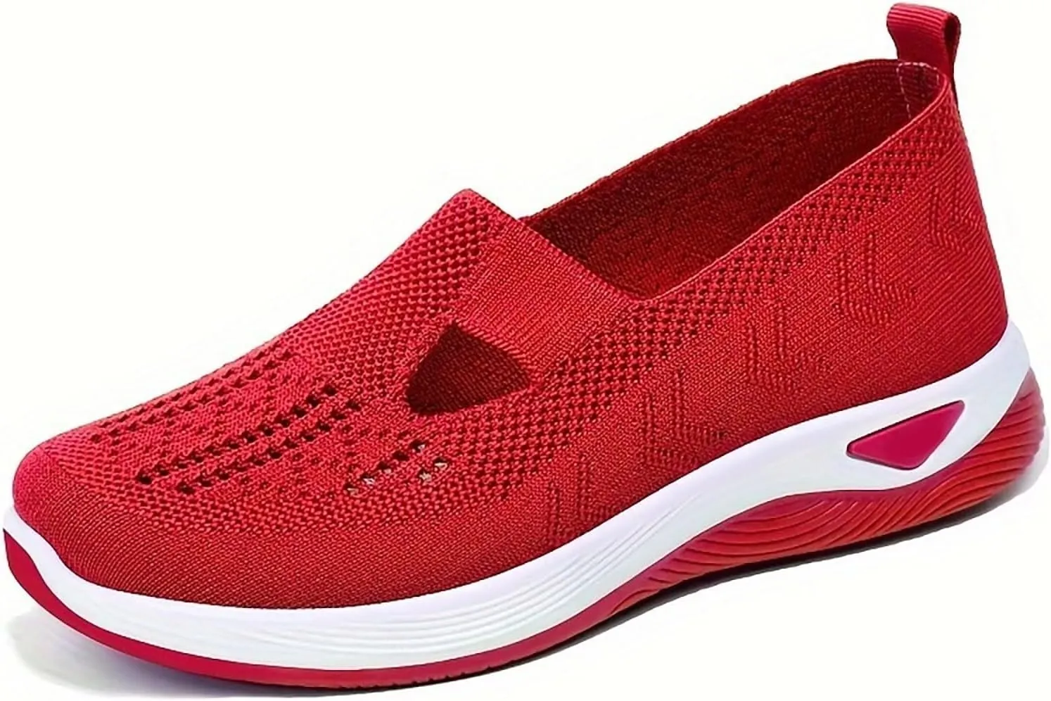 Women Walking Shoes Sock Sneakers Slip-On Breath Non Slip Work Shoes Women Wide Ladies Casual Shoes Black Sneakers Red Tennis Shoe Loafers Dress Shoe