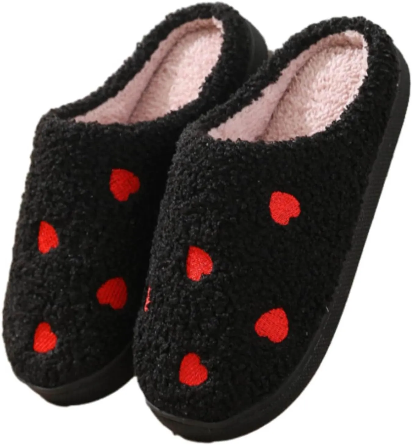 Women Warm Slippers Halloween Valentine Cute Home Slipper Soft Comfy Fuzzy Scuff Slipper for Men and Women Couples