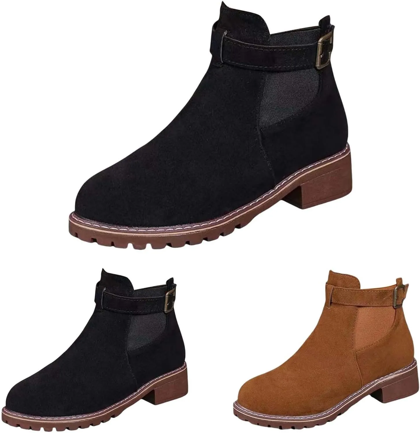 Womens Chunky Heel Booties And Boots Boots Breathable Fashion Round Head Chunky Heel Women's Boots for Women Heel Chunky