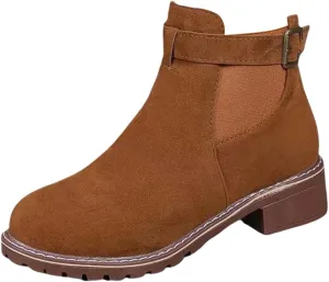 Womens Chunky Heel Booties And Boots Boots Breathable Fashion Round Head Chunky Heel Women's Boots for Women Heel Chunky
