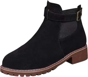 Womens Chunky Heel Booties And Boots Boots Breathable Fashion Round Head Chunky Heel Women's Boots for Women Heel Chunky