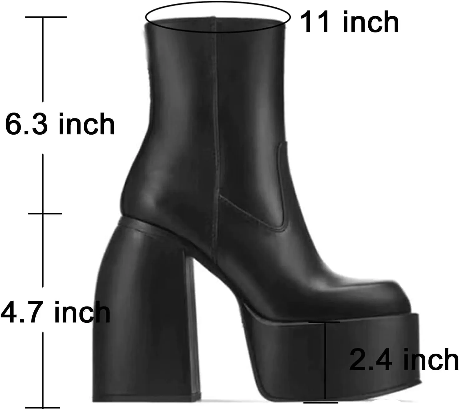 Women's Chunky Heel Knee High Platform Boots